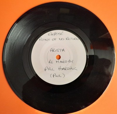 Expose - Point Of No Return 7'' Single White Label Promo Near Mint (NM or M-)