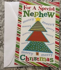 Merry Christmas Nephew And Happy New Year 5”x7.75" Stockwell Greeting Card