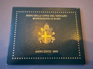 Offizieller Kursmünzensatz Vatikan 2005 letzte Ausgabe Johannes Paul II