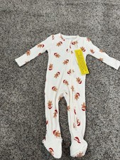 NWT Angel Dear Christmas Gingerbread 2 Way Footie Pajama - Size 6/9 Months