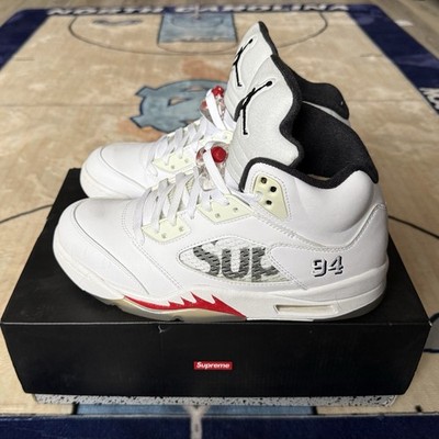 Nike Air Jordan 5  Supreme White  EU 41 US 8