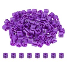 100 Pcs Clothes Hanger Markers, 3XL Size Tag Fit 3mm Rod for Garment Dark Purple