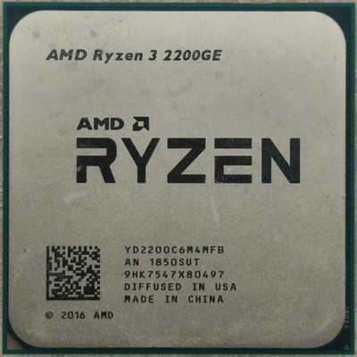 AMD Ryzen 3 2200GE AM4 CPU Processor R3 2200GE 35W 4-Core 4-Thr Desktop 3.2GHz