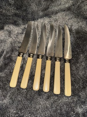 Everlasting Sheffield Firth Brearley Stainless Bakelite Handled Vintage Knives