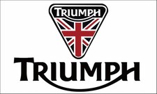 Triumph Motorrad Racing Werbe Banner 150 cm gro&szlig;e Fahne Flagge wei&szlig;