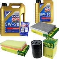 Mann Inspektionspaket 6L Liqui Moly Longlife 5W-30 FüR VW Golf IV 1.6 2.0 1.8 T