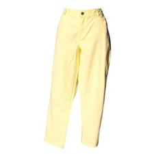 Cache Light Yellow Brushed Cotton Rhinestone Stud Embellished Jean Pant 98 NWT