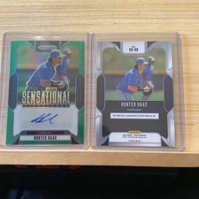 Hunter Haas 2025 Panini Prizm Sensational Signatures Green Prizm #SS-HS Rays A14