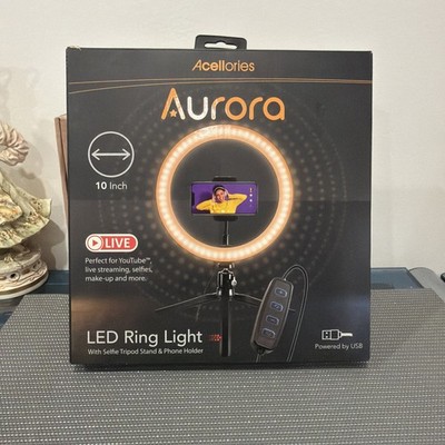 AURORA 10-inch LED Ring Light +Tripod-NEW-Video/Photography-10 brightness(8I26)