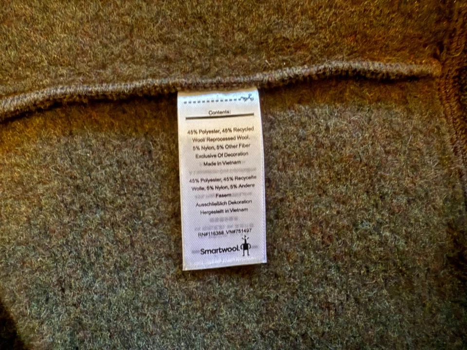 SMARTWOOL Hudson Train Crew Sweater in Military Olive NWT NEW Large Men's - Image 4 of 4