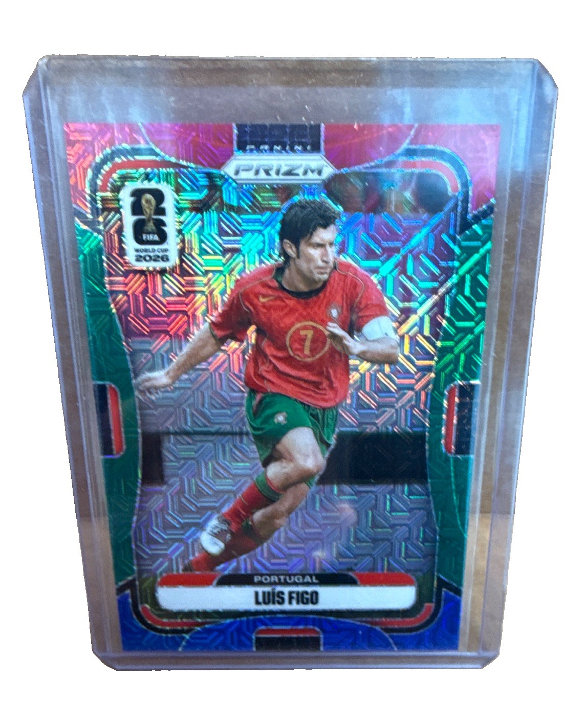 LUIS FIGO 2026 FIFA World Cup Red Green Blue Prizm Refractor Card Portugal