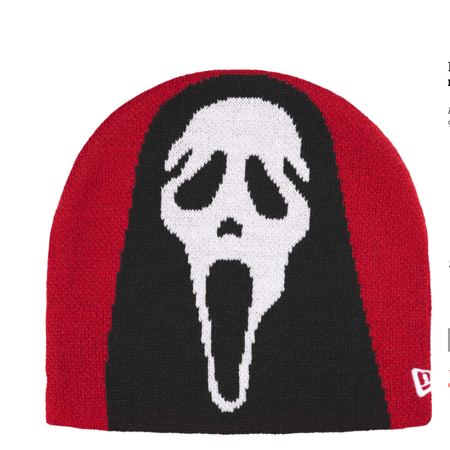 帽子 New Era Ghostface Beanie SUPREME SS26 NEW ERA GHOSTFACE BEANIE BLACK RED BLUE | eBay