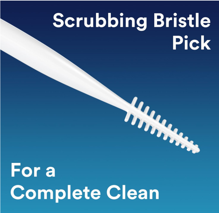 DenTek Complete Clean Easy Reach Floss Picks, No Break & No Shred Floss, 75 Coun