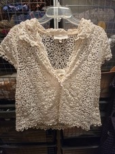 The GREAT THE LATTICE TOP in cream size 1