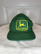 Vintage John Deere Snapback Mesh Trucker Hat Green Swingster Made In USA