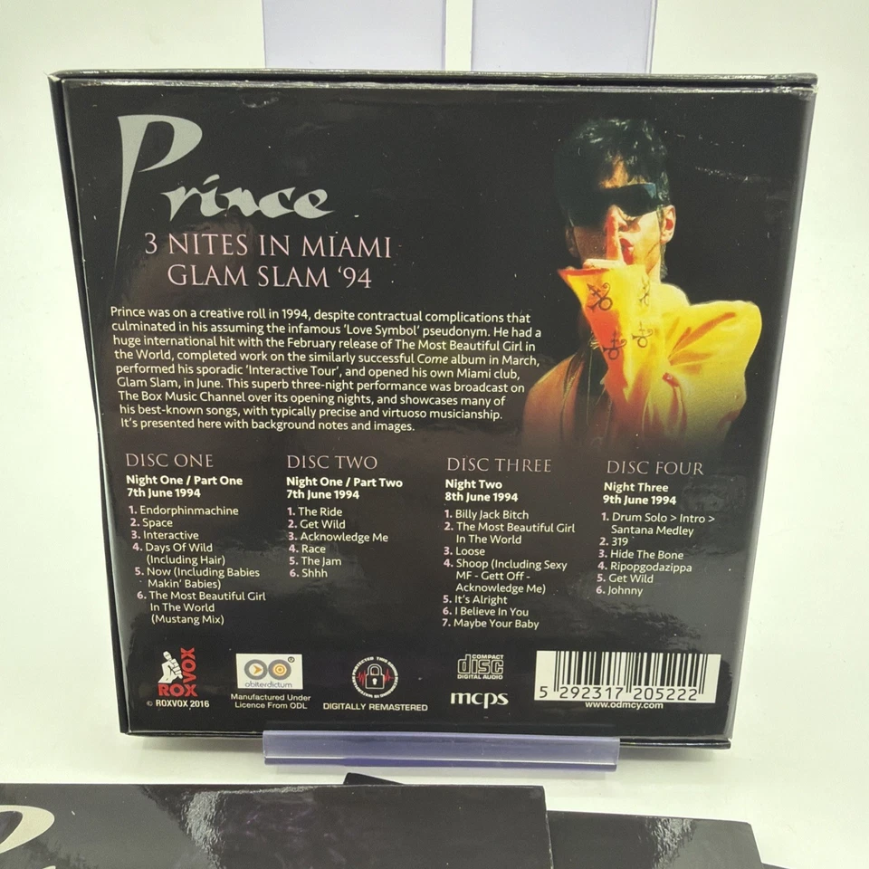 Prince - 3 Nites In Miami Glam Slam 94 4 CD Box Set — 第 2/2 张图片