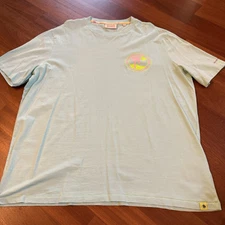 Scotch & Soda Amsterdam Summertime Oasis Men’s T-Shirt XXL Light Blue Palm Beach