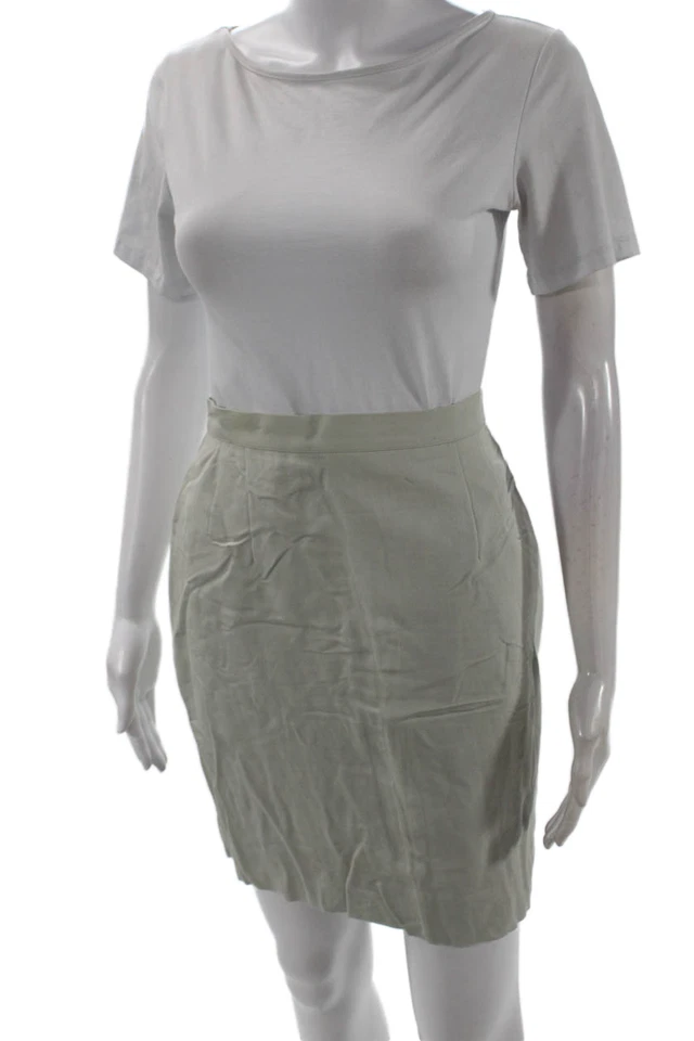 Giorgio Armani Le Collezioni Women Gray Straight & Pencil Skirt Size 6 - Image 2 of 4