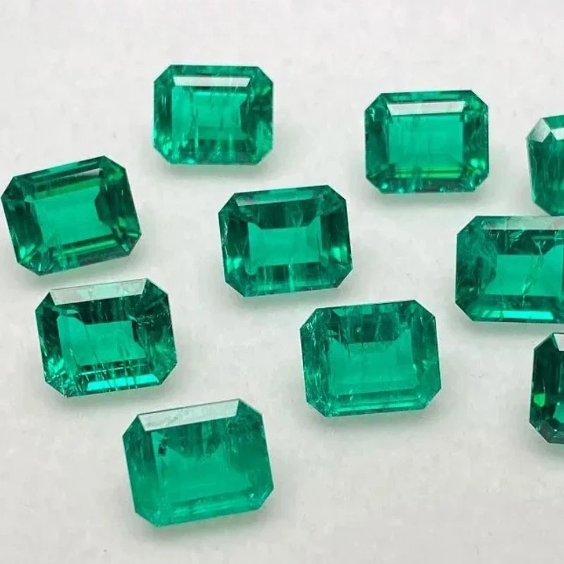 Lab Grown Colombia Emerald Emerald Cut Gemstone Loose Stone With AGL Certificate - Image 3 of 4