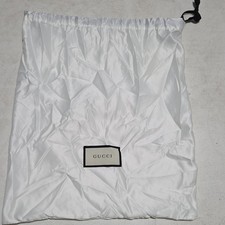Gucci White/Black Solid Logo Drawstring Dustbag Unisex 1 Piece