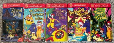 The Wacky Adventures of Ronald McDonald VHS Vol 1–5 Tested VTG