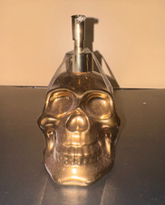 Halloween Gold Scary Skull Soap Dispenser Halloween Decor. New.