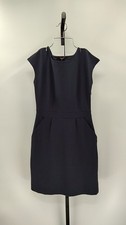 Quince Women Ultra-Stretch Ponte Cap Sleeve Dress Navy S