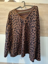 Shein Leo Pullover Braun Animal Printer 2xl 48