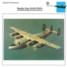 22 EDITO-SERVICE CARD of BRITISH MILITARY AIRCRAFT DE HAVILLAND HANDLEY, HAWKER