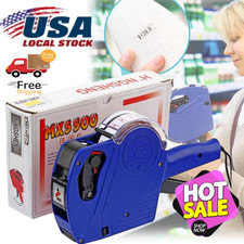 NEW MX-5500 8 Digit Price Tag Gun Marking Machine w/Sticker Labels Ink Rollera🔥