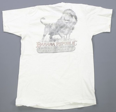 Rare VTG BANANA REPUBLIC Travel & Safari Clothing Star Pocket T Shirt 80s 90s 
