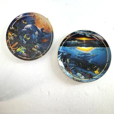 Christian Riese Lassen Visions Beneath The Sea Collector Plates Set Of 2 w Paper