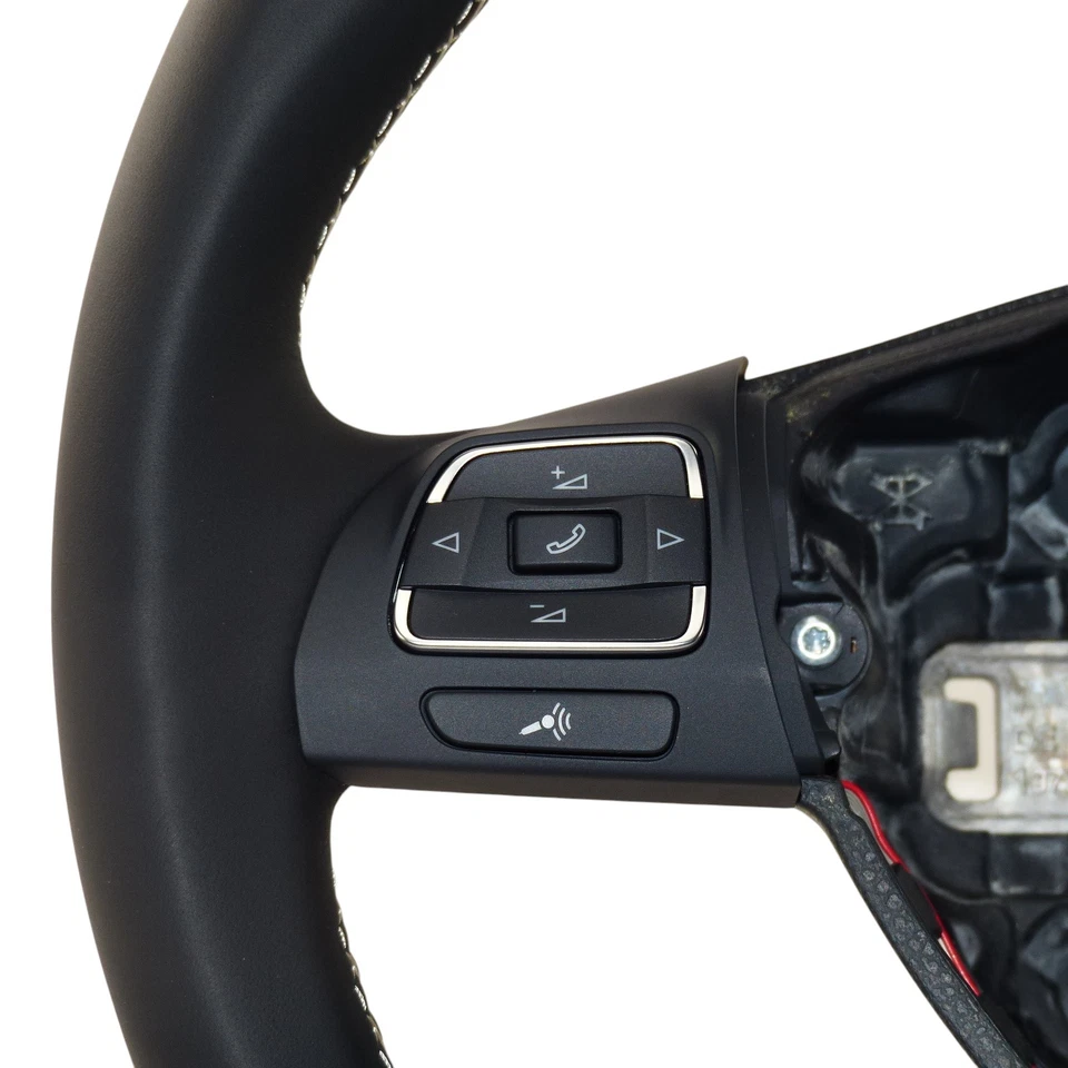 Lederlenkrad Lenkrad Multifunktion VW Touran 1T3 Tiguan 5N2 Amarok Caddy 2C - Bild 3 von 4