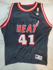 Vintage 90s Glen Rice Miami Heat #41 Champion NBA Jersey Sz 48 Hand Autographed