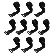 10pcs Reusable Cinch Straps 0.8"x18" Hook and Loop Cable Securing Straps Black