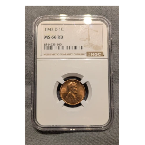 Photo of a 1942-D Lincoln Wheat Cent from an eBay listing that sold on Jul 18, 2026