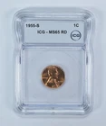 1955-S Lincoln Wheat Cent MS65 RD ICG