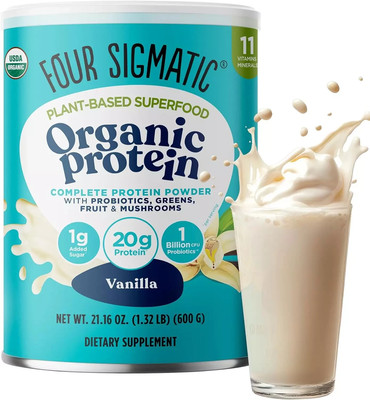 Four Sigmatic Organic Vegan Protein Powder | 18G Plant-Based Protein per Serving