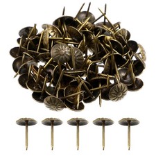 100Pcs Durable Upholstery Nails Dark Brown Iron Decorative Pins for Furniture