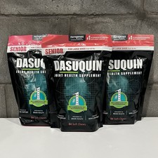 3x DASUQUIN Senior 84 Soft Chews for Large Dogs Joint Health Supplement EX 8/26 