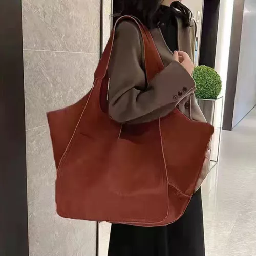 Women Large Capacity Soft Leather Casual Tote Shoulder Bag Retro Shopper Handbag - Picture 21 of 35