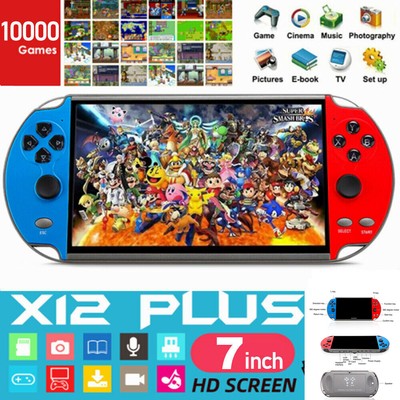 X12 Plus 7 '' Handheld Spielkonsole 2700 Spiele Video Consoles Spielkonsole 16GB