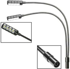 Ultrahelle 2 Arm LED COB XLR 4-pol Schwanenhals DJ Mixer Lampe Flexi Mini Light