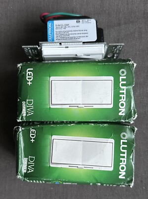 LOT OF 3 Lutron DVSCCL-153P-SW LED+ 3-Way Dimmer Switch in Snow