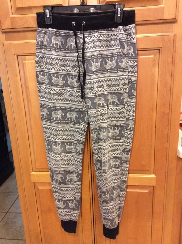 Rue 21 Elephant Lounge Bottoms Joggers Size Small With Pockets