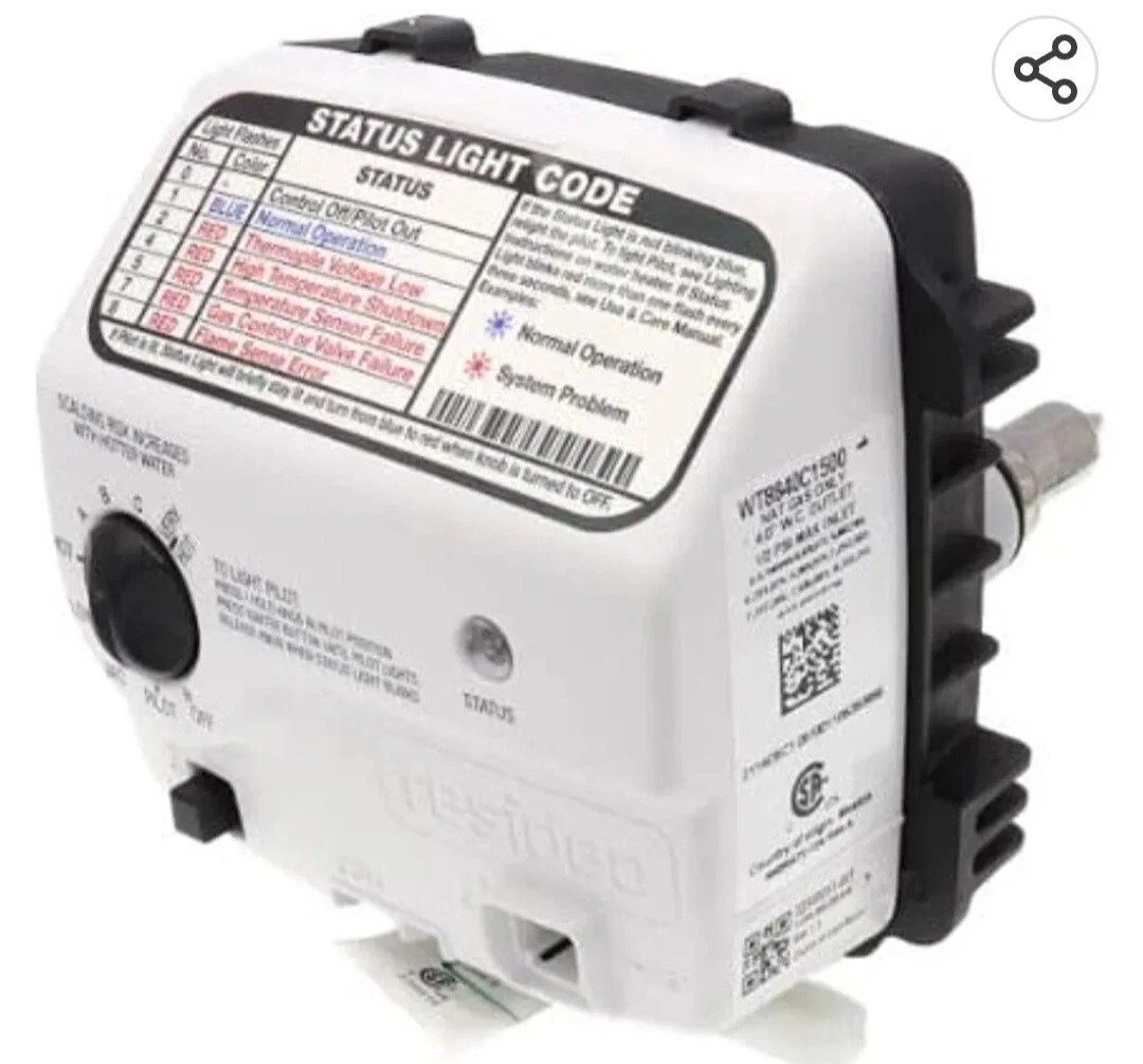 A.O. Smith by Honeywell Gas Control Valve 100262939 2u0026#034; Cavity Natural  Thermostat | eBay