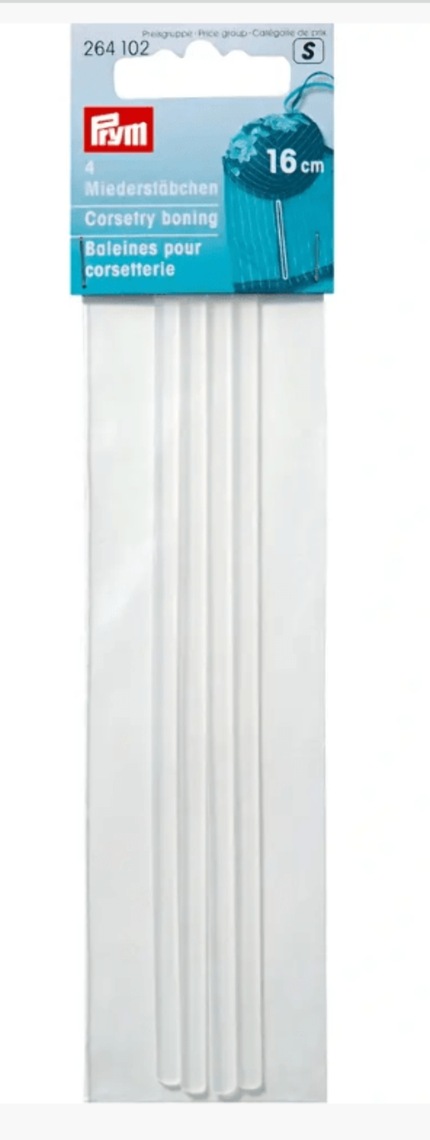 Corsetry Boning – Prym Transparent Polypropylene 16 cm, 4 Pieces