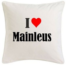 KISSENBEZUG I LOVE MAINLEUS 40CMX40CM AUS MIKROFASER
