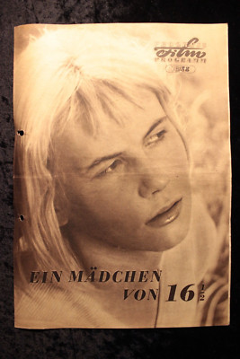 Progress Filmprogramm 18/58 Film Reklame Vintage Ein Mädchen von 16 1/2 (S02)