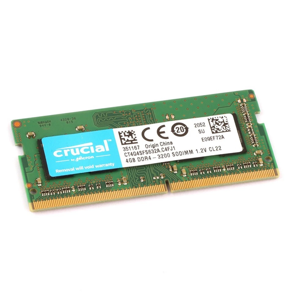 Crucial 16GB 4X4GB DDR4 3200MHz PC4-25600 Laptop SODIMM Memory Ram CT4G4SFS632A - Image 3 of 4